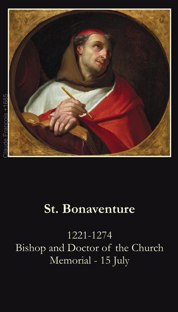 St. Bonaventure Prayer Card